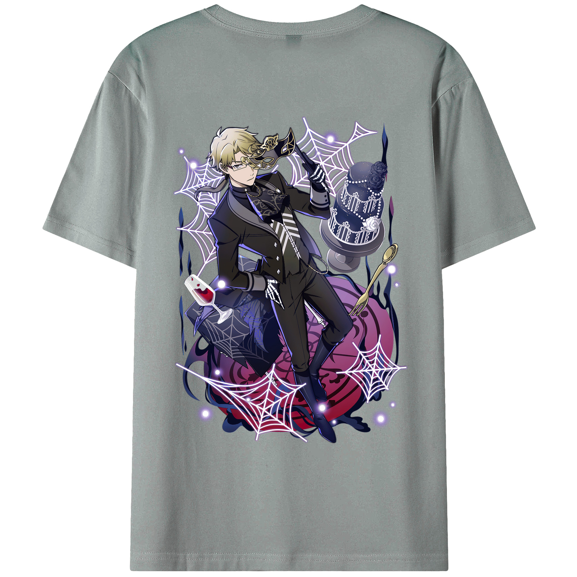 （画像用） 文豪ストレイドッグス Bungo Stray Dogs 綿100％ メンズ半袖Tシャツ（バックプリント） 通気性